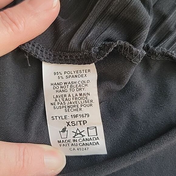 Michael Tyler mesh sleeve casual top in black Size XS - Picture 12 of 12